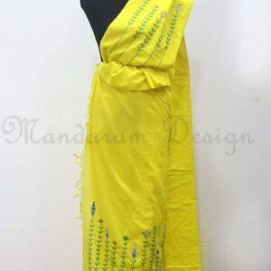 Full cotton embroider saree-002